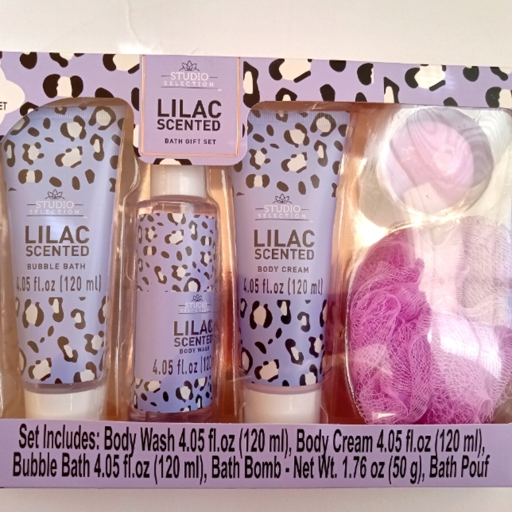 Lilac Scented 5 Piece Bath Gift Set